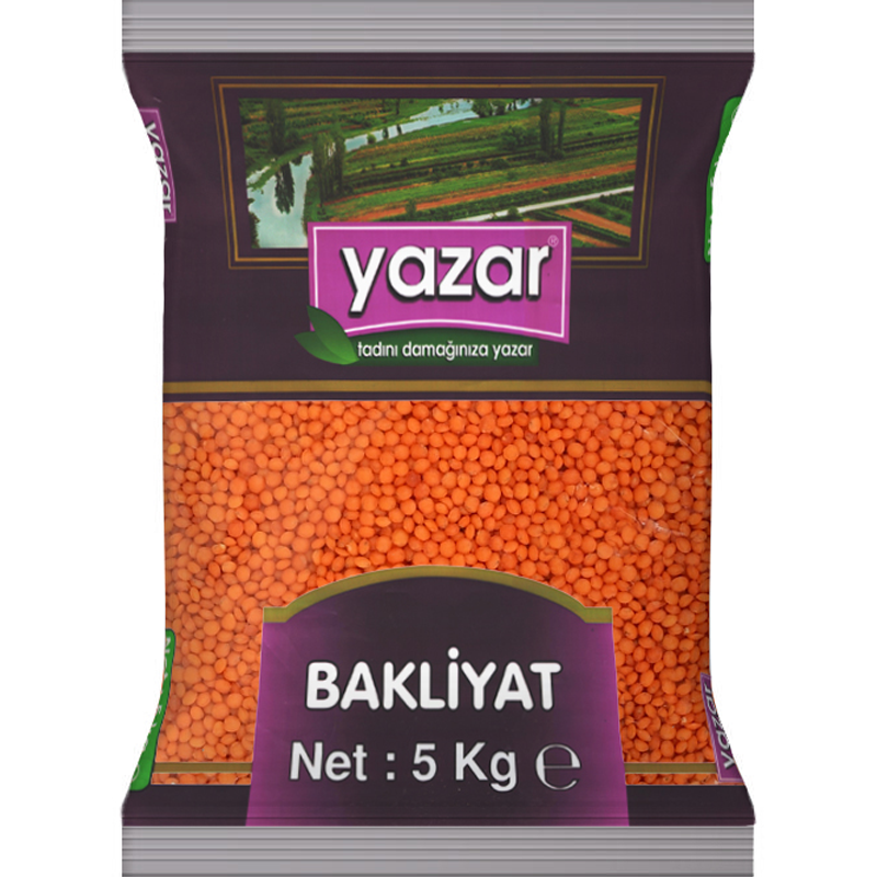 Yazar Kırmızı Mercimek 5 Kg. x 2 Paket